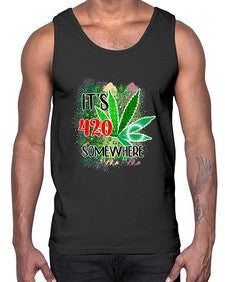Its Somewhere 670#- marijuana- Cotton Tank