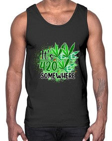 Its Somewhere 672#- marijuana- Cotton Tank