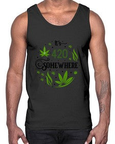 Its Somewhere 673#- marijuana- Cotton Tank