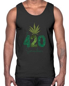 Its Somewhere Sublimation 676#- marijuana- Cotton Tank