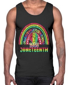 Juneteenth 1865 Rainbow 19#- black juneteenth- Cotton Tank
