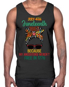 Juneteenth Black Women 27#- black juneteenth- Cotton Tank