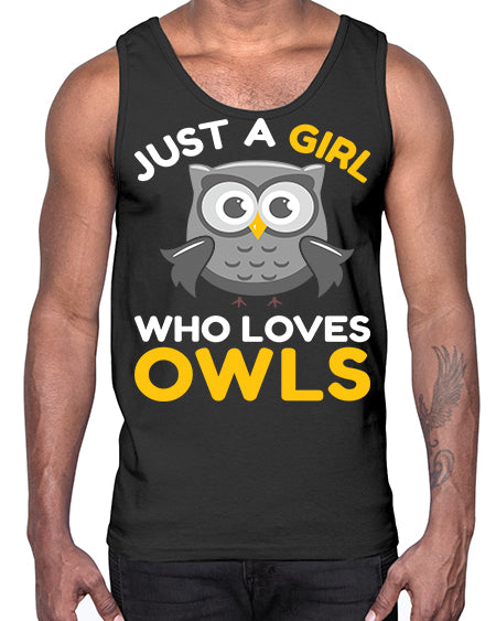 Just a Boy Who Loves A TurtleRabbit 11#- owl- Cotton Tank