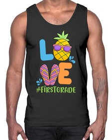 LOVE first Grade Summer Pineapple 515#- first grade- Cotton Tank