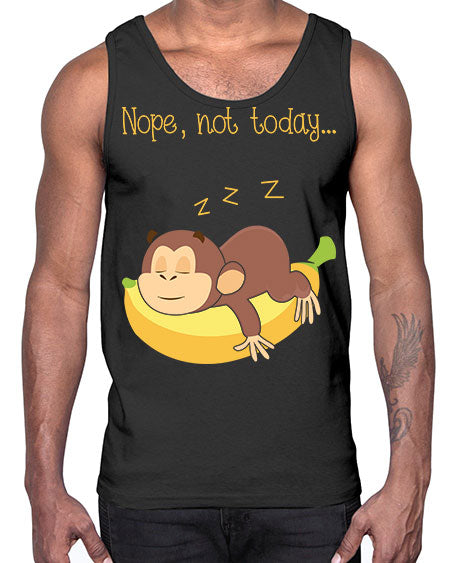 Lazy Monkey Nope Not Today 9#- monkey- Cotton Tank