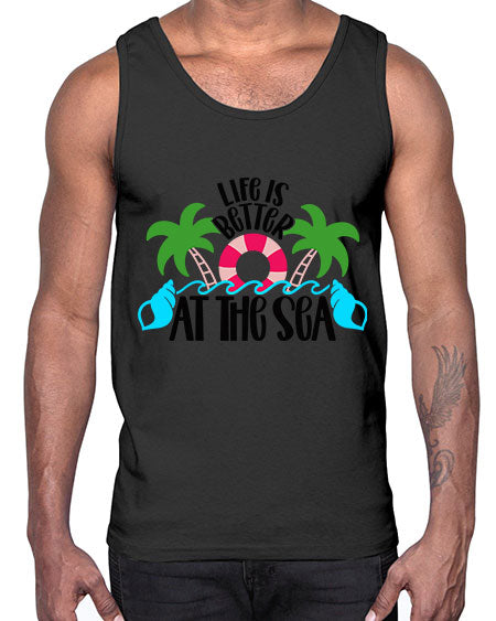 Life Is Better At The Sea Style 32#- summer- Cotton Tank