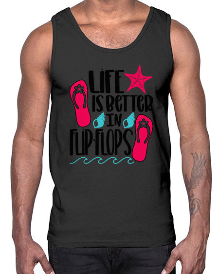 Life Is Better Is FlipFlops Style 31#- summer- Cotton Tank