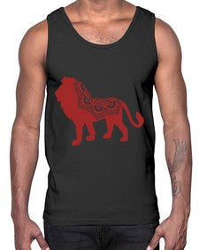 LionMandala 734#- mandala- Cotton Tank