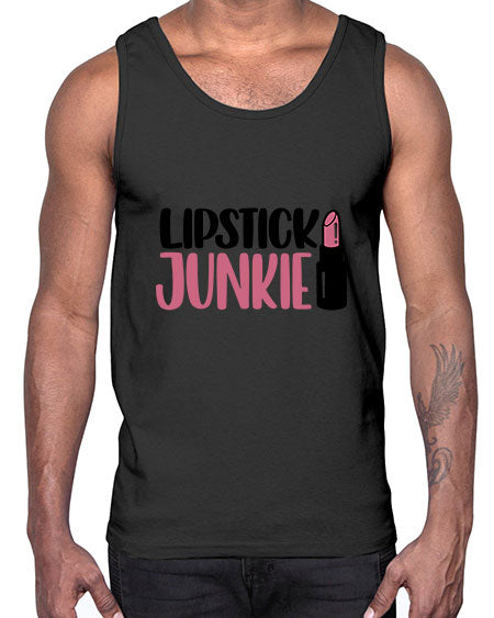 Lipstick Junkie Style 56#-makeup Cotton Tank