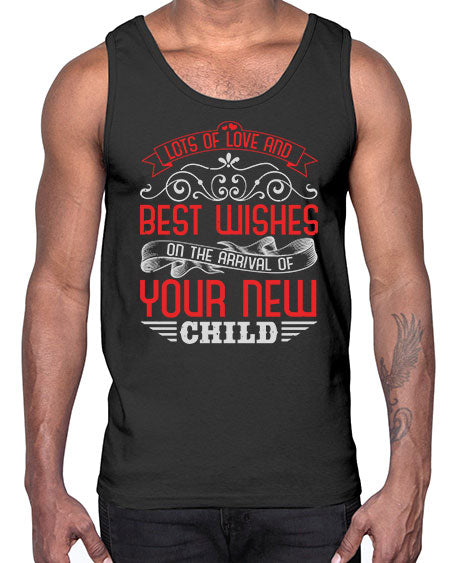 Lots of loe and best wishes Style 145#- baby shower- Cotton Tank