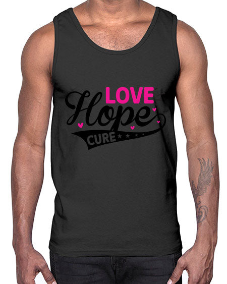 Love Hope Cure 14#- breast cancer- Cotton Tank