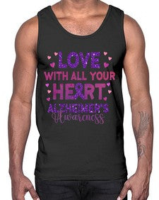 Love With All Your Heart Alzheimer 195#- alzheimers- Cotton Tank