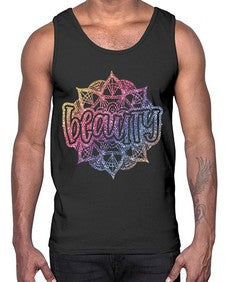 Mandala Beauty Rainbow Glitter 756#- mandala- Cotton Tank