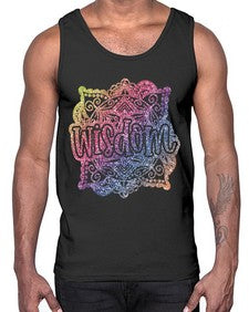 Mandala Wisdom Rainbow Glitter 764#- mandala- Cotton Tank