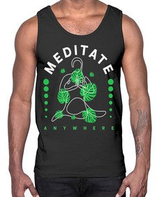 Meditate Anywhere 420#- yoga- Cotton Tank