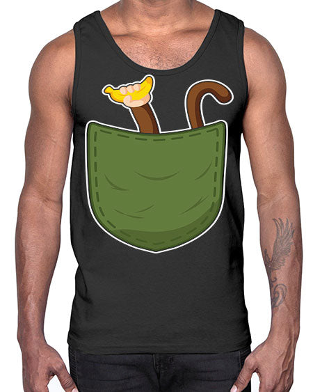 Monkey Banana Cute Monkey in 10#- monkey- Cotton Tank