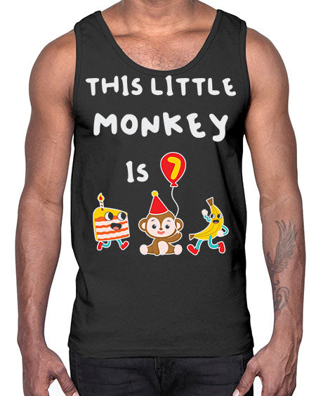 Monkey Birthday Little Monkey 12#- monkey- Cotton Tank