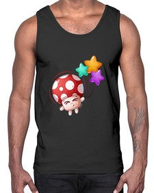 Mushroom 191#- cartoon food- Cotton Tank