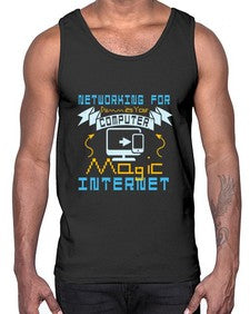 Networking for dummies your computer magic internet 22#- computer- Cotton Tank