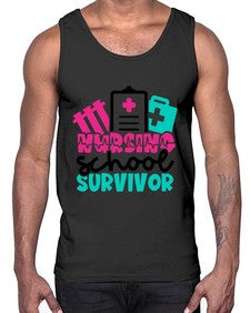 Nursing School Survivor Style Style 1278#- nurse- Cotton Tank