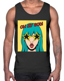 Oh My God 963#- art pop art- Cotton Tank