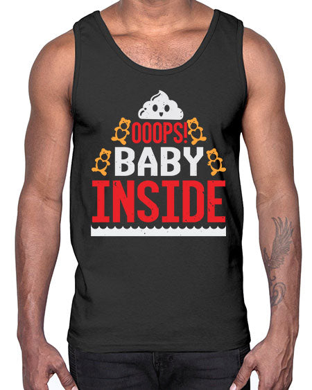 Ooops baby inside Style 179#- baby shower- Cotton Tank