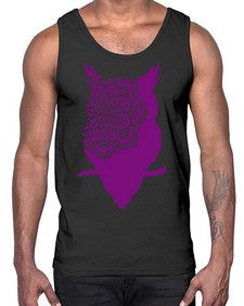 OwlMandalaUpdated 976#- mandala- Cotton Tank