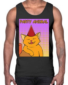 Party Animal 978#- art pop art- Cotton Tank