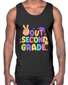 Peace Out second Grade Peace 643#- second grade- Cotton Tank