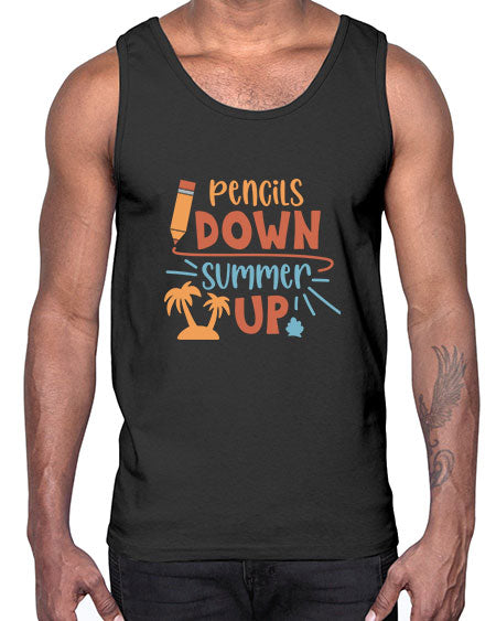 Pencils down summer up 86#- summer- Cotton Tank