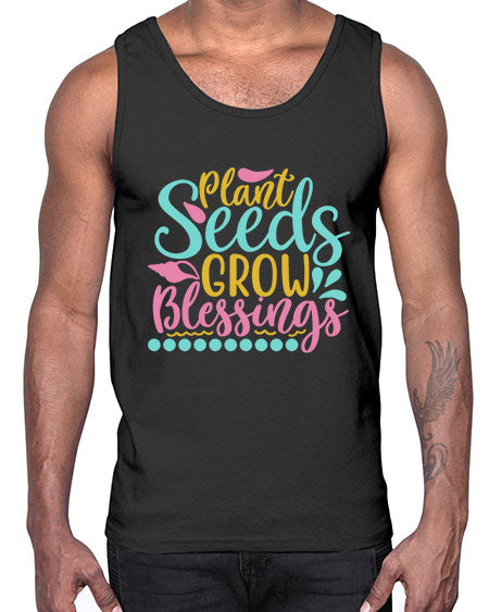 Plant seeds grow blessings Style 57#- summer- Cotton Tank