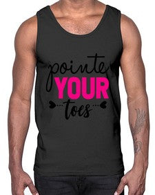 Pointe your toes 176#- ballet- Cotton Tank
