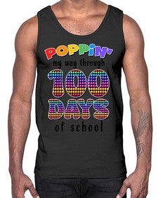 Poppin My Way Through one hundred 649#- one hundred days- Cotton Tank