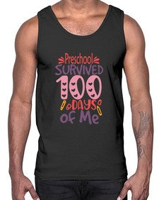 Preschool Grade survived one hundred days of me 684#- one hundred days- Cotton Tank
