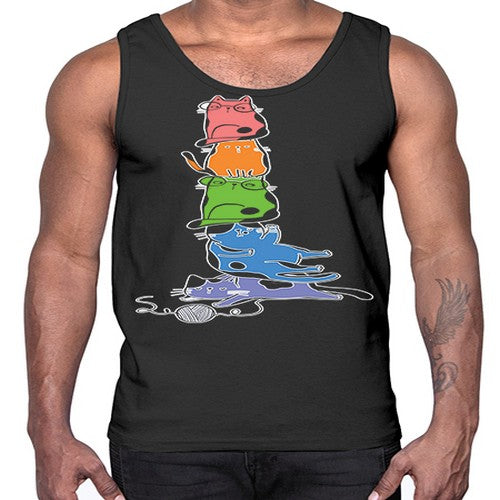 Pride Kawaii Cats Pile Cute Anime 277#- anime- Cotton Tank