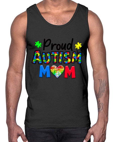 Proud Autism Mom- autism- Cotton Tank