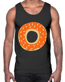Pumpkindonut 204#- cartoon food- Cotton Tank