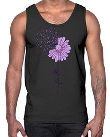 Purple Daisy Faith AlzheimerS Awareness 209#- alzheimers- Cotton Tank