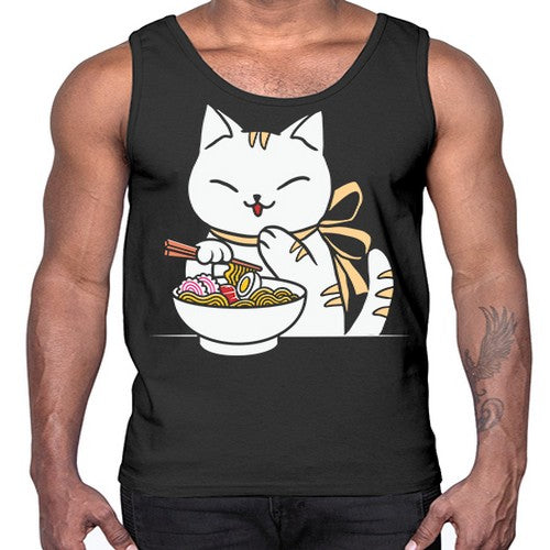 Ramen Cat Kawaii Anime Tee Japanese 280#- anime- Cotton Tank