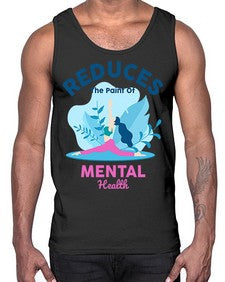 Reduces the Paint of Mental Health 495#- yoga- Cotton Tank