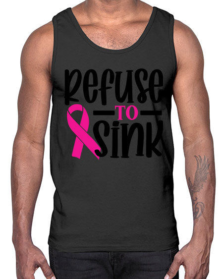 Refuse to Sink 9#- breast cancer- Cotton Tank