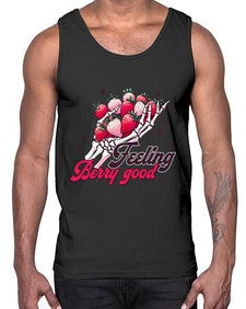 Retro Summer Doing My Berry 1506#- strawberry- Cotton Tank