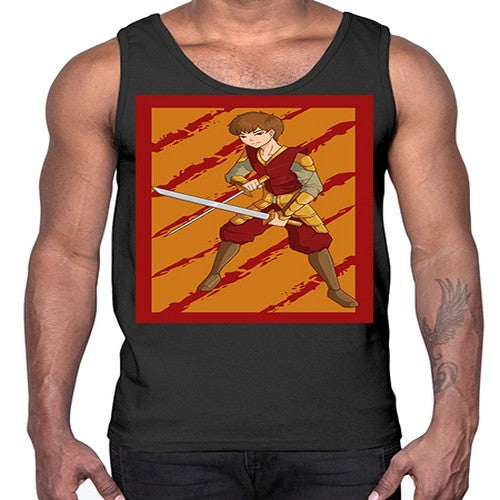 Samurai boy 95#- anime- Cotton Tank