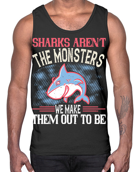 Sharks aren’t the monsters we make them out to be Style 24#- shark-fish- Cotton Tank