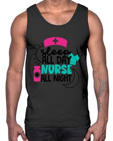 Sleep All Day Nurse All Night Style Style 1397#- nurse- Cotton Tank