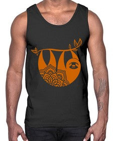 SlothMandala 1076#- mandala- Cotton Tank