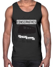 Social conservatives say who drives the bus 5#- bus- Cotton Tank