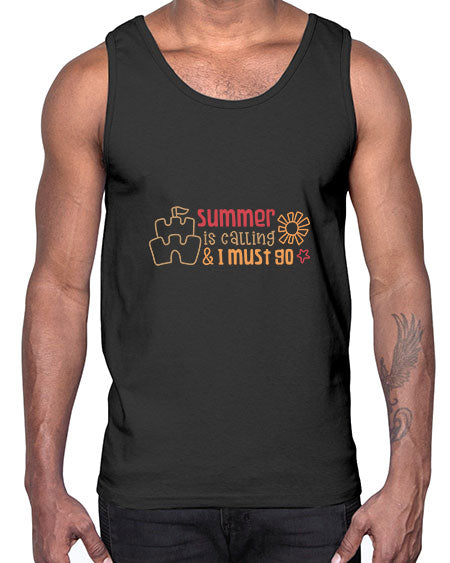 Summer is calling and I must go 13#- summer- Cotton Tank