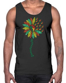 Sunflower Fist Juneteenth Black History 24#- black juneteenth- Cotton Tank