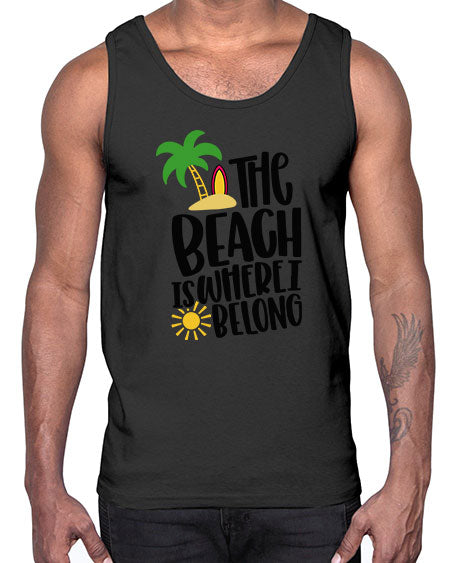 The Beach Is Where I Belong Style 11#- summer- Cotton Tank